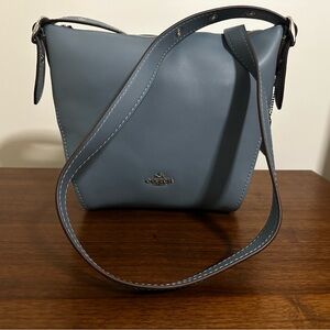Coach Slate Blue Leather Shoulder Bag
